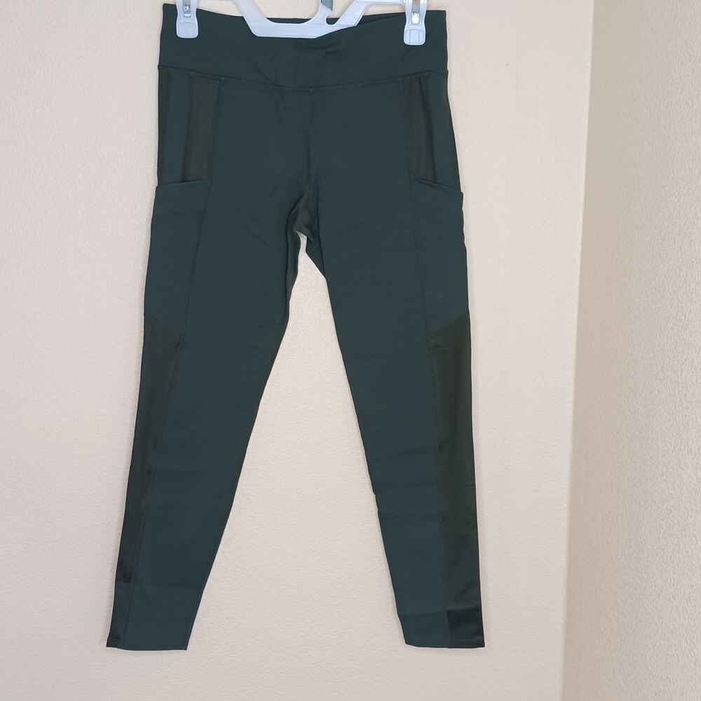 JoyLab Leggings Womens Medium Green Compression High Rise Pockets Stretch Gym